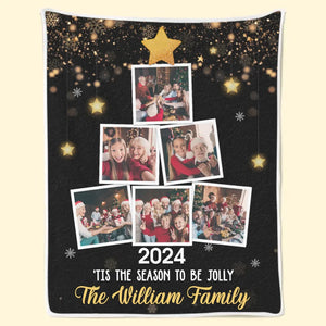 Custom Photo Being With Family Is The Best Part Of Christmas - Family Personalized Custom Blanket - Christmas Gift For Family Members