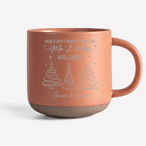 Being Married To Me Is The Gift This Year - Couple Personalized Custom Pottery Mug - Christmas Gift For Husband Wife, Anniversary, First Christmas