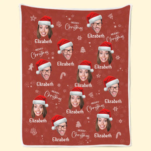 Custom Photo Joy Of Christmas Is Family - Family Personalized Custom Blanket - Christmas Gift For Family Members