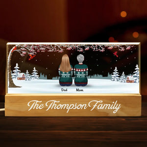 Home Is Where The Christmas Cookies And Presents Are - Family Personalized Custom Acrylic Letters 3D LED Night Light - Christmas Gift For Family Members