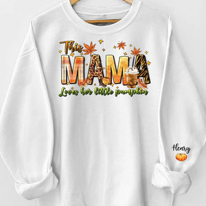 Laughter Fills The Home Where Family Gather - Family Personalized Custom Unisex Sweatshirt With Design On Sleeve - Autumn Fall Gift For Mom, Grandma