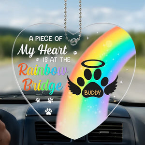 A Warm Memory To Light Up Your Drive - Memorial Personalized Custom Car Ornament - Acrylic Custom Shaped - Sympathy Gift For Pet Owners, Pet Lovers