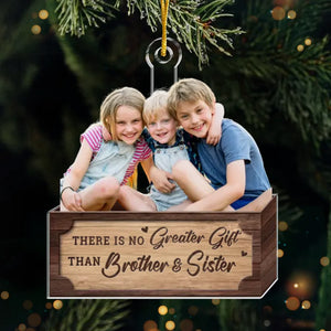 Custom Photo With You By My Side, Every Christmas Is Special - Family Personalized Custom Ornament - Acrylic Custom Shaped - Christmas Gift For Family Members, Siblings, Brothers, Sisters