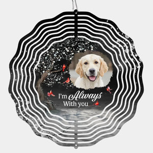 Custom Photo When The Wind Blows, Know That I'm Near - Memorial Personalized Custom Wind Spinner - Sympathy Gift For Pet Owners, Pet Lovers