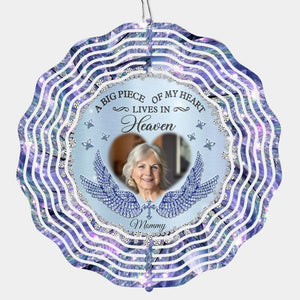 Custom Photo Forever Missed, But Always Here - Memorial Personalized Custom Wind Spinner - Sympathy Gift For Family Members