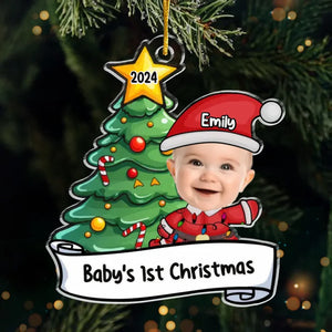 Custom Photo Let's Rock Around The Christmas Tree And Make Merry Memories - Family Personalized Custom Ornament - Acrylic Custom Shaped - Christmas Gift For Baby Kids, Newborn Baby