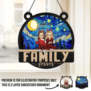 Our Laughs Are Limitless - Family Personalized Window Hanging Suncatcher - Christmas Gift For Family Members