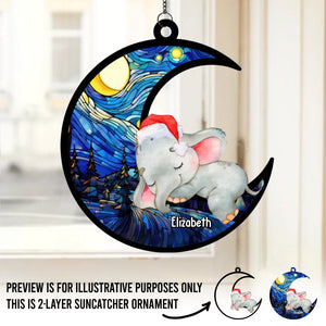 Christmas Isn’t A Season, It’s A Feeling- Family Personalized Window Hanging Suncatcher - Christmas Gift For Baby Kids, Newborn Baby