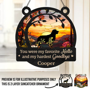 You May Be Gone, But You'll Never Be Forgotten - Memorial Personalized Window Hanging Suncatcher - Sympathy Gift For Pet Owners, Pet Lovers