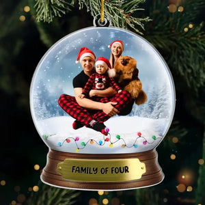 Custom Photo Christmas Is About Family And Love - Family Personalized Custom Ornament - Acrylic Custom Shaped - Christmas Gift For Family Members