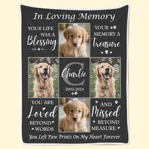 Custom Photo You Are Loved Beyond Words - Memorial Personalized Custom Blanket - Sympathy Gift For Pet Owners, Pet Lovers