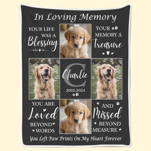 Custom Photo You Are Loved Beyond Words - Memorial Personalized Custom Blanket - Sympathy Gift For Pet Owners, Pet Lovers