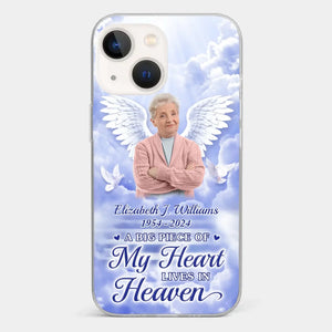 Custom Photo To Live In Hearts We Leave Behind - Memorial Personalized Custom Clear Phone Case - Sympathy Gift For Family Members