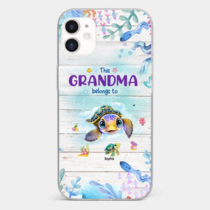 This Grandma Belongs To - Family Personalized Custom Clear Phone Case - Gift For Grandma