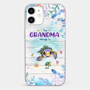 This Grandma Belongs To - Family Personalized Custom Clear Phone Case - Gift For Grandma