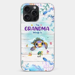 This Grandma Belongs To - Family Personalized Custom Clear Phone Case - Gift For Grandma