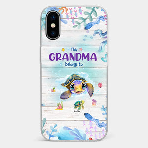 This Grandma Belongs To - Family Personalized Custom Clear Phone Case - Gift For Grandma