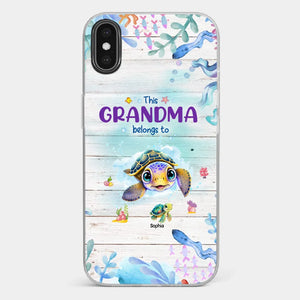 This Grandma Belongs To - Family Personalized Custom Clear Phone Case - Gift For Grandma