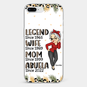 Promoted To Great Grandma - Family Personalized Custom Clear Phone Case - Gift For Mom, Grandma