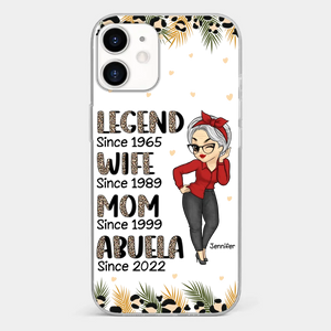 Promoted To Great Grandma - Family Personalized Custom Clear Phone Case - Gift For Mom, Grandma