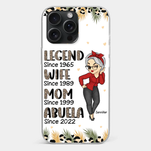 Promoted To Great Grandma - Family Personalized Custom Clear Phone Case - Gift For Mom, Grandma