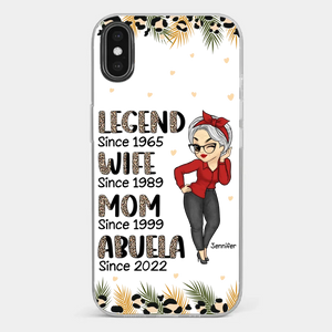 Promoted To Great Grandma - Family Personalized Custom Clear Phone Case - Gift For Mom, Grandma