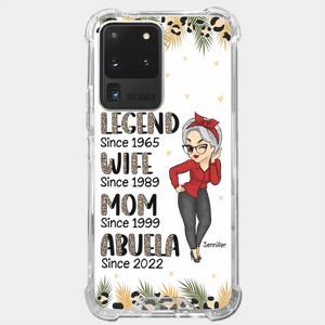 Promoted To Great Grandma - Family Personalized Custom Clear Phone Case - Gift For Mom, Grandma