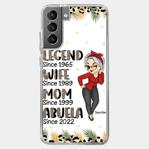 Promoted To Great Grandma - Family Personalized Custom Clear Phone Case - Gift For Mom, Grandma