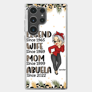 Promoted To Great Grandma - Family Personalized Custom Clear Phone Case - Gift For Mom, Grandma