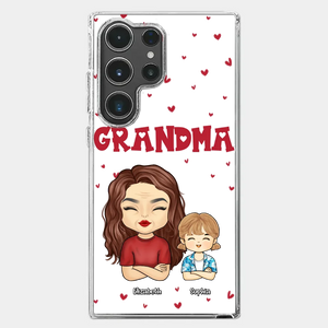 Our Beautiful Grandma Gave Us So Much Love - Family Personalized Custom Clear Phone Case - Gift For Mom, Grandma