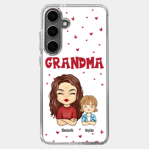 Our Beautiful Grandma Gave Us So Much Love - Family Personalized Custom Clear Phone Case - Gift For Mom, Grandma