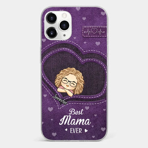 You Are The Most Awesome Mama - Family Personalized Custom Clear Phone Case - Gift For Mom, Grandma