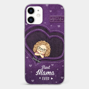 You Are The Most Awesome Mama - Family Personalized Custom Clear Phone Case - Gift For Mom, Grandma