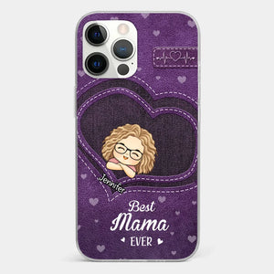 You Are The Most Awesome Mama - Family Personalized Custom Clear Phone Case - Gift For Mom, Grandma