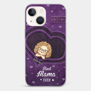 You Are The Most Awesome Mama - Family Personalized Custom Clear Phone Case - Gift For Mom, Grandma