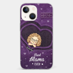 You Are The Most Awesome Mama - Family Personalized Custom Clear Phone Case - Gift For Mom, Grandma