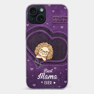 You Are The Most Awesome Mama - Family Personalized Custom Clear Phone Case - Gift For Mom, Grandma