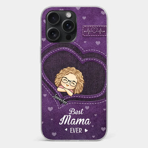 You Are The Most Awesome Mama - Family Personalized Custom Clear Phone Case - Gift For Mom, Grandma