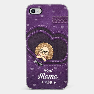 You Are The Most Awesome Mama - Family Personalized Custom Clear Phone Case - Gift For Mom, Grandma