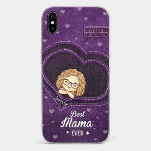 You Are The Most Awesome Mama - Family Personalized Custom Clear Phone Case - Gift For Mom, Grandma