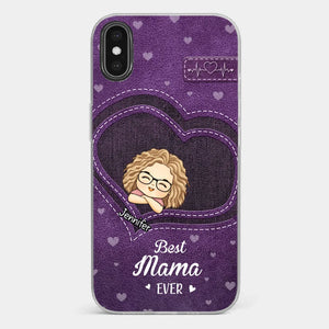 You Are The Most Awesome Mama - Family Personalized Custom Clear Phone Case - Gift For Mom, Grandma