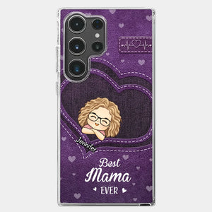 You Are The Most Awesome Mama - Family Personalized Custom Clear Phone Case - Gift For Mom, Grandma