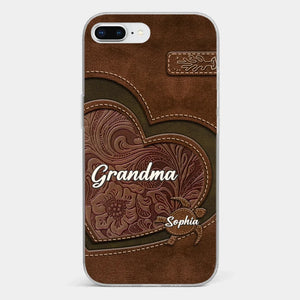 A Mother's Love Endures Through All - Family Personalized Custom Clear Phone Case - Gift For Mom, Grandma