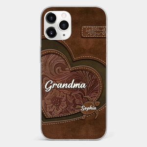 A Mother's Love Endures Through All - Family Personalized Custom Clear Phone Case - Gift For Mom, Grandma