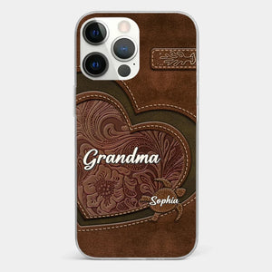 A Mother's Love Endures Through All - Family Personalized Custom Clear Phone Case - Gift For Mom, Grandma