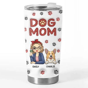 A Piece Of My Heart - Dog & Cat Personalized Custom 3D Inflated Effect Printed Tumbler - Gift For Pet Owners, Pet Lovers