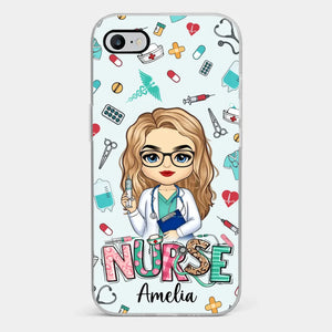 From Caring Comes Courage - Nurse Personalized Custom Clear Phone Case - Appreciation, Thank You Gift, Nurse Life, Doctor Life