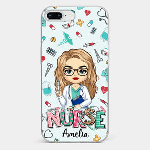 From Caring Comes Courage - Nurse Personalized Custom Clear Phone Case - Appreciation, Thank You Gift, Nurse Life, Doctor Life