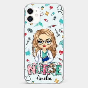 From Caring Comes Courage - Nurse Personalized Custom Clear Phone Case - Appreciation, Thank You Gift, Nurse Life, Doctor Life