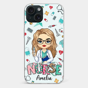 From Caring Comes Courage - Nurse Personalized Custom Clear Phone Case - Appreciation, Thank You Gift, Nurse Life, Doctor Life